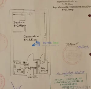 cadastru garsoniera de vanzare zona cet constanta