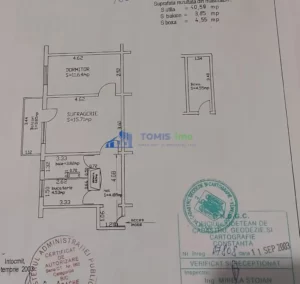plan releveu apartament tomis nord inchiriat